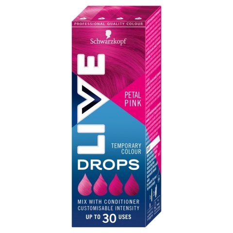 Schwarzkopf Live Drops krople do nietrwałej koloryzacji włosów Petal Pink 30ml