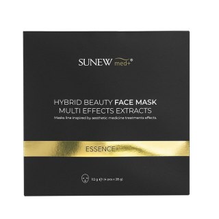 SunewMed+ Essence+ Hybrid Beauty Face Mask hybrydowa maska z peptydami i śluzem ślimaka 4x28g