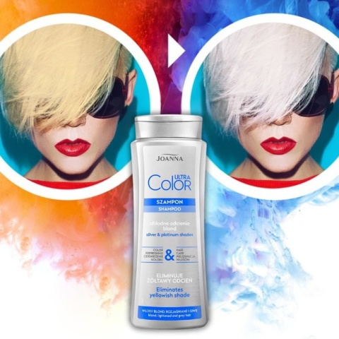 Joanna Ultra Color Szampon Fioletowy do Włosów Blond i Siwych 400ml Joanna Ultra Color Szampon Fioletowy do Włosów Blond i Siwych 400ml