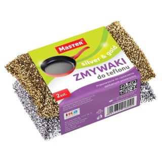 Master Zmywaki do Teflonu Silver & Gold 2szt.