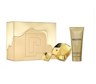 Paco Rabanne Lady Million zestaw woda perfumowana spray 80ml + balsam do ciała 100ml + miniatura wody perfumowanej spray 5ml