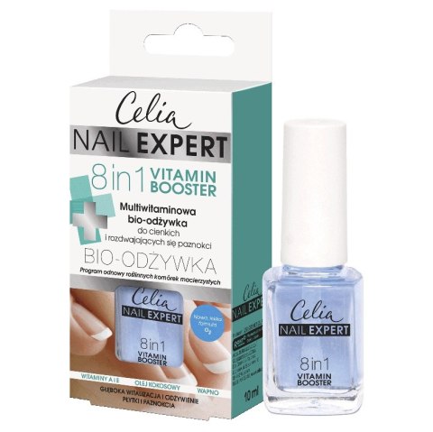 Celia Nail Expert 8in1 Vitamin Booster multiwitaminowa bio-odżywka do cienkich i rozdwajających się paznokci 10ml