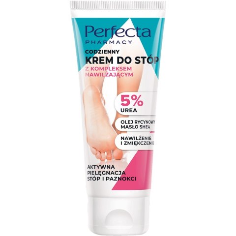 Perfecta Pharmacy codzienny krem do stóp z kompleksem nawilżającym 5% urea 80ml