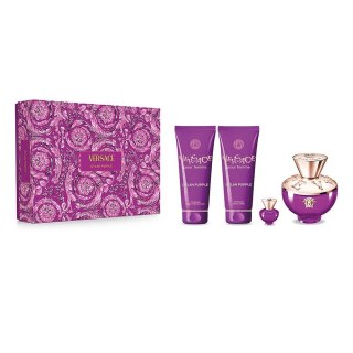 Versace Dylan Purple Pour Femme zestaw woda perfumowana spray 100ml + balsam do ciała 100ml + żel pod prysznic 100ml + woda perfumowana 