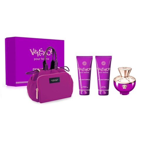 Versace Dylan Purple Pour Femme zestaw woda perfumowana spray 100ml + żel pod prysznic 100ml + balsam do ciała 100ml + torba kosmetyczna Versace Dylan Purple Pour Femme zestaw woda perfumowana spray 100ml + żel pod prysznic 100ml + balsam do ciała 100ml + torba kosmetyczna