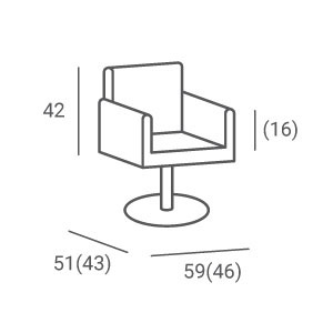 Ayala Fotel fryzjerski hydrauliczny GHOST