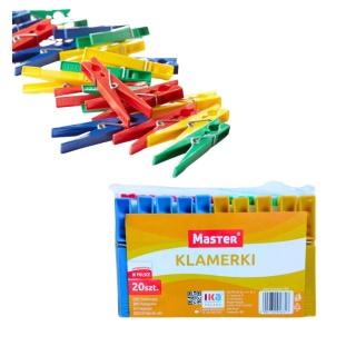 Master Klamerki Plastikowe do Wieszania Ubrań 20szt