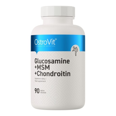 OstroVit Glukozamina + MSM + Chondroityna suplement diety 90 tabletek OstroVit Glukozamina + MSM + Chondroityna suplement diety 90 tabletek