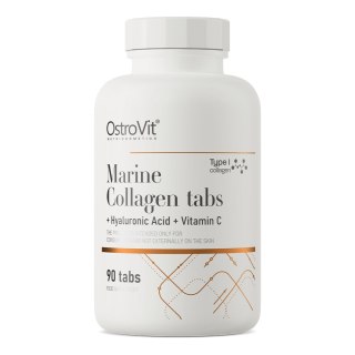 OstroVit Marine Collagen kolagen morski + kwas hialuronowy + witamina C suplement diety 90 tabletek