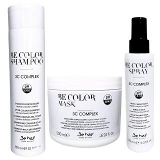 Be Hair Be Color Szampon 300ml + Maska 500ml + Spray mleczko z keratyną 150ml