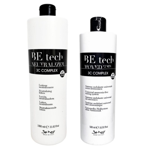 Be Hair Be Tech zestaw do trwałej ondulacji płyn 500ml + neutralizator 1000ml