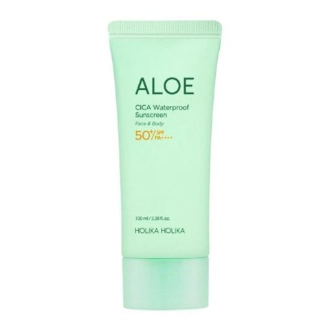 HOLIKA HOLIKA Aloe Cica Waterproof Sunscreen wodoodporny krem przeciwsłoneczny do ciała i twarzy SPF50+ PA++++ 100ml