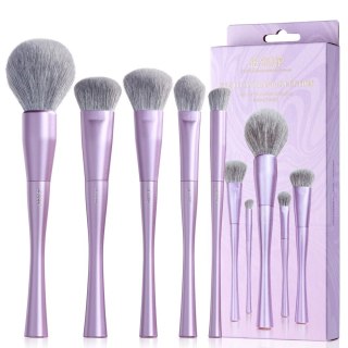 JESSUP Luxury Purple Face Makeup Brush zestaw pędzli T514 5szt.