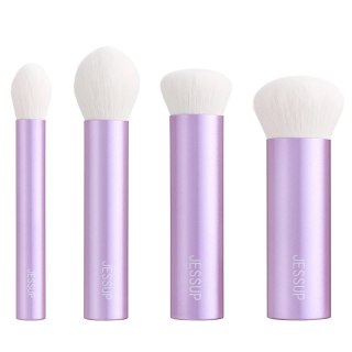JESSUP Luxury Purple Kabuki Face Brush zestaw pędzli do makijażu T517 4szt.