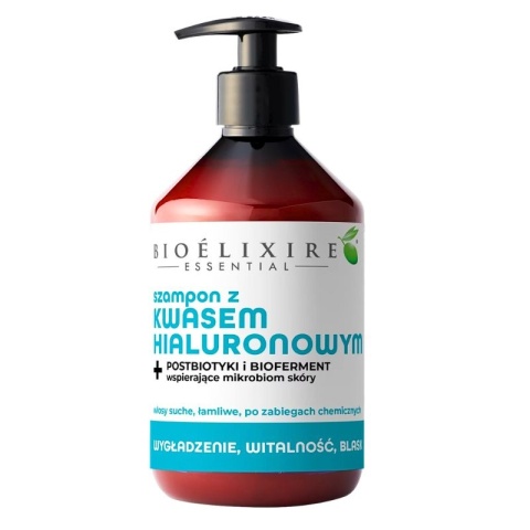 Bioelixire Szampon nawilżający do włosów z kwasem hialuronowym 500ml