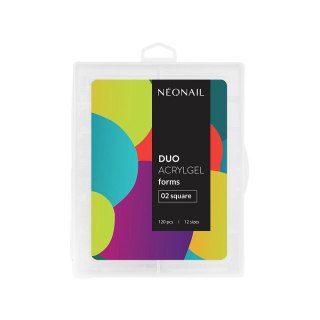 NeoNail Duo AcrylGel formy do przedłużania paznokci 02 kwadrat 120szt