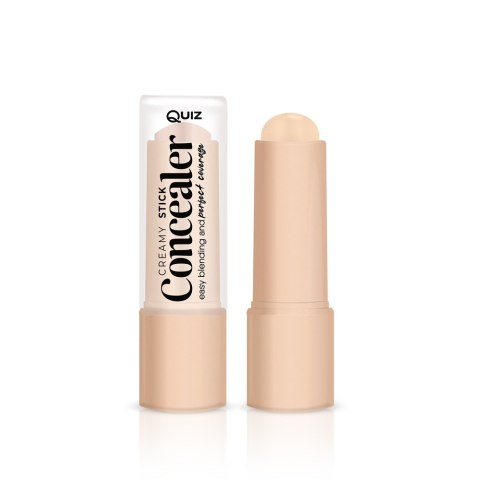 Quiz Cosmetics Creamy Stick Concealer korektor na niedoskonałości wzbogacony mieszanką olei i witaminą E N°02 5ml