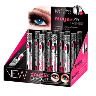 Eveline Cosmetics Mega Size Lashes Mascara pogrubiająco-wydłużający tusz do rzęs 12szt