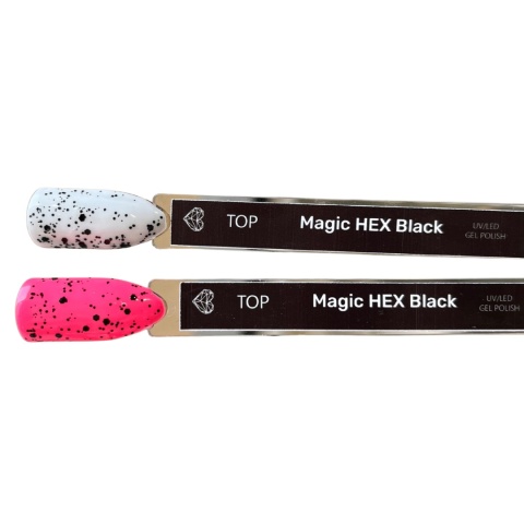Manica Top hybrydowy UV/LED Gel Polish Top Magic Hex Black 10ml