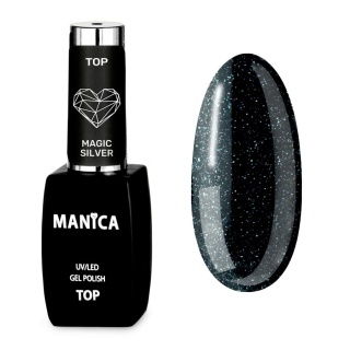 Manica Top hybrydowy UV/LED Gel Polish Top Magic Silver 10ml