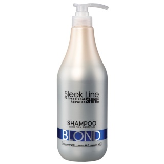 Stapiz Sleek Line Blond Szampon do Włosów Blond, Siwych i Rozjaśnianych z Jedwabiem 1000ml