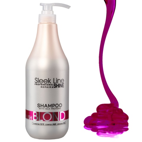 Stapiz Sleek Line Blush Blond Szampon do Włosów Farbowanych z Jedwabiem 1000ml