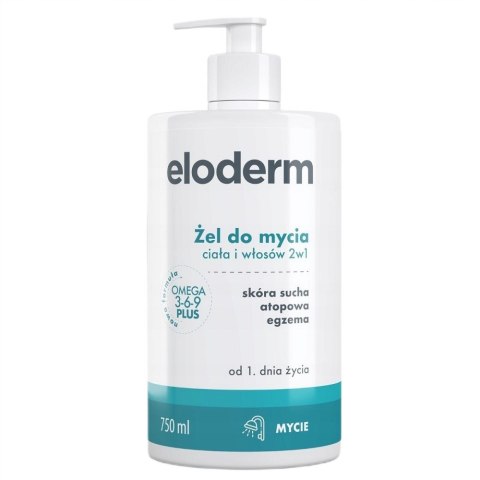 Eloderm Żel do mycia ciała i włosów 2w1 750ml
