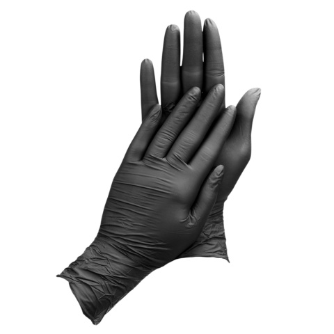 Zarys easyCare Rękawiczki Nitrylowe Czarne M 100szt