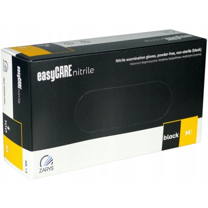 Zarys easyCare Rękawiczki Nitrylowe Czarne M 100szt