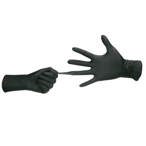 Zarys easyCare Rękawiczki Nitrylowe Czarne S 100szt