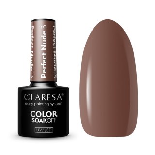 Claresa Color Soak Off UV/LED Perfect Nude lakier hybrydowy 3 5g
