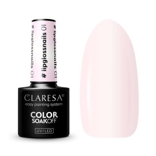 Claresa Color Soak Off UV/LED lakier hybrydowy Lipglossnails 01 5g