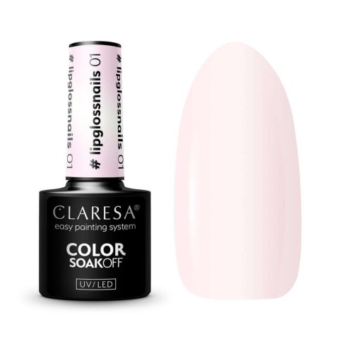 Claresa Color Soak Off UV/LED lakier hybrydowy Lipglossnails 01 5g