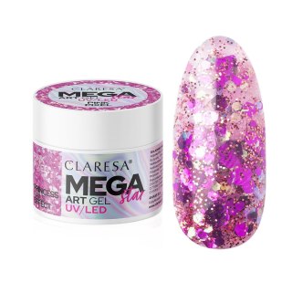 Claresa MegaStar Art Gel żel do zdobień Pink Pixel 10g