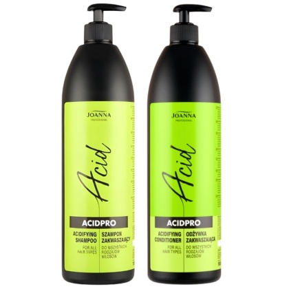Joanna Professional Acidpro Complex Szampon + Odżywka Zakwaszająca do Włosów 1000ml