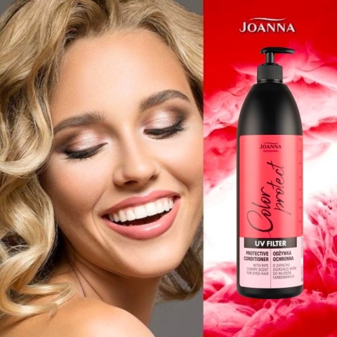 Joanna Professional Filtr UV Szampon ochronny + Odżywka do Włosów Farbowanych Ochrona Koloru 2x1000ml