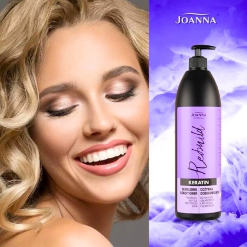 Joanna Professional Keratin Szampon + Odżywka Odbudowująca z Keratyną 2x1000ml