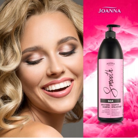 Joanna Professional Silk Szampon wygładzający + Odżywka do włosów z jedwabiem 2x1000ml