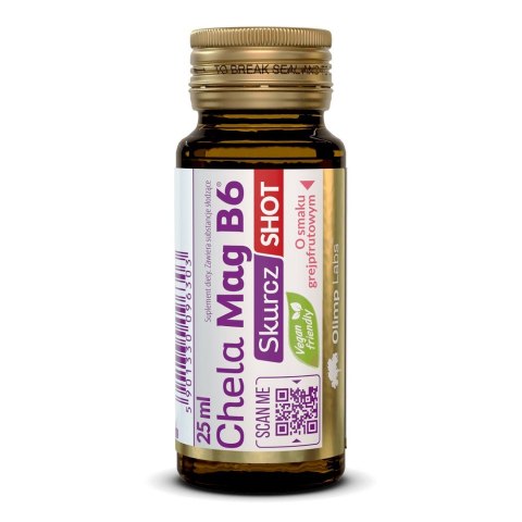 Olimp Labs Chela-Mag B6 Skurcz SHOT suplement diety smak grejpfrutowy 25ml