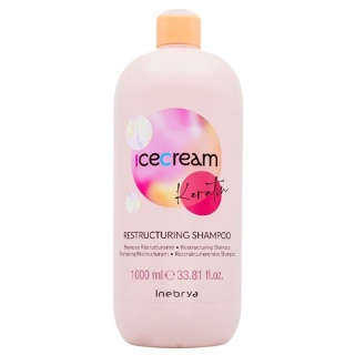 Zestaw Inebrya Ice Cream Keratin Szampon Keratynowy + Maska do Włosów 2x1000ml