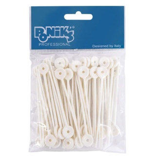 Poniks Szpilki do Wałków Plastikowe Białe 7cm 36szt