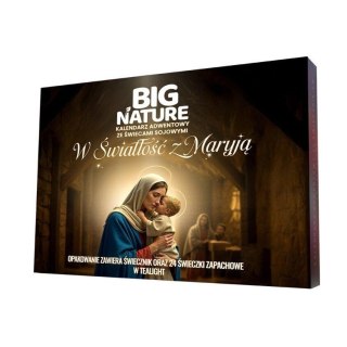 Big Nature W Światłość z Maryją kalendarz adwentowy ze świecami sojowymi i świecznikiem 24szt