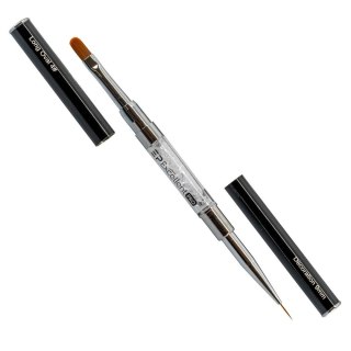 Excellent PRO Decoration pędzelek 2w1 z cyrkoniami Long Oval #4 9mm