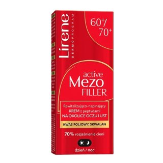 Lirene Active Mezo Filler rewitalizująco-napinający krem z peptydami na okolicę oczu i ust 60/70+ 15ml