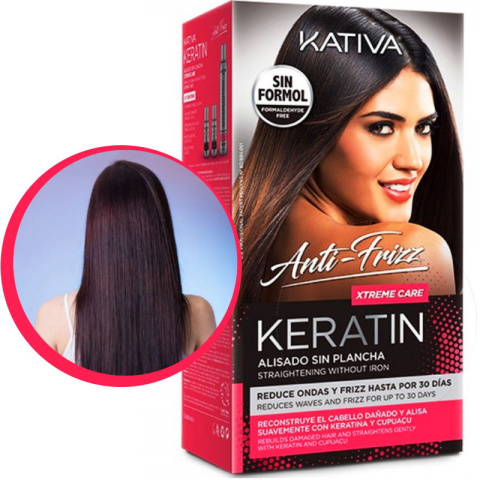 Kativa Keratin Xtreme Care nanoplastia, keratynowe prostowanie dla włosów zniszczonych, wymagających regeneracji