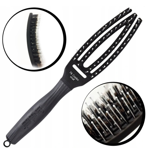 Olivia Garden Finger Brush S, szczotka do rozczesywania i masażu z włosiem dzika, mała Olivia Garden Finger Brush S, szczotka do rozczesywania i masażu z włosiem dzika, mała
