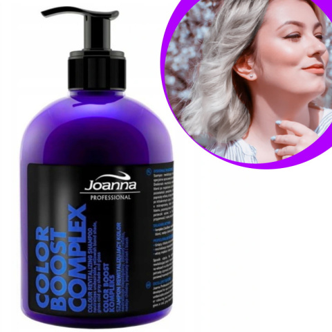 Joanna Professional Color Boost Complex szampon fioletowy, rewitalizujący, porzeczkowy 500ml Joanna Professional Color Boost Complex szampon fioletowy, rewitalizujący, porzeczkowy 500ml