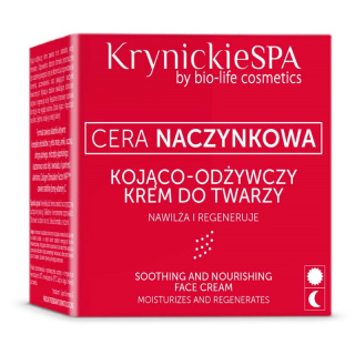 Krynickie SPA Cera naczynkowa krem kojąco odżywczy do twarzy 50 ml