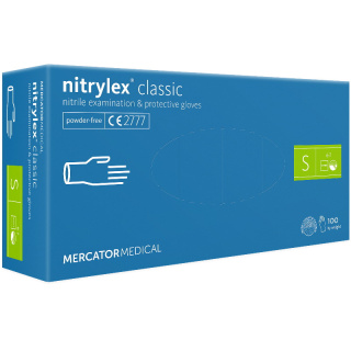 Mercator Medical Rękawiczki nitrylowe S 100szt. niebieskie