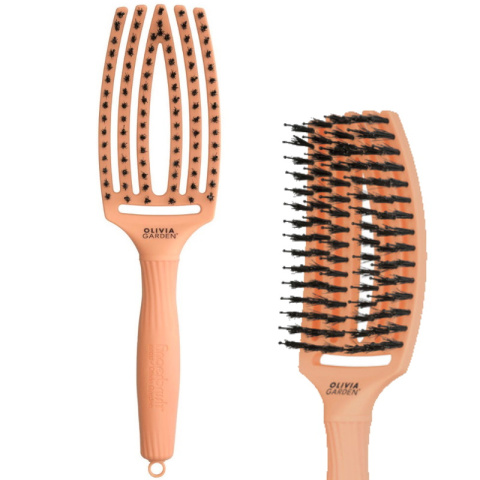 Olivia Garden Fingerbrush Bloom Peach Szczotka do rozczesywania i masażu z włosiem dzika Olivia Garden Fingerbrush Bloom Peach Szczotka do rozczesywania i masażu z włosiem dzika